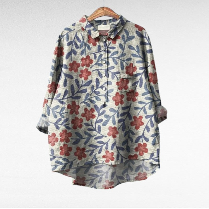 Séraphine - Artistic Floral Blouse