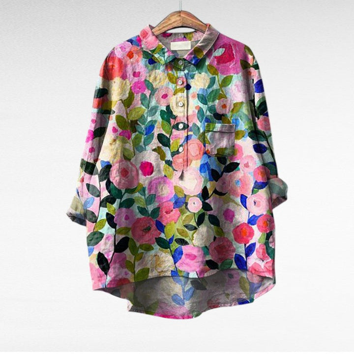 Séraphine - Artistic Floral Blouse