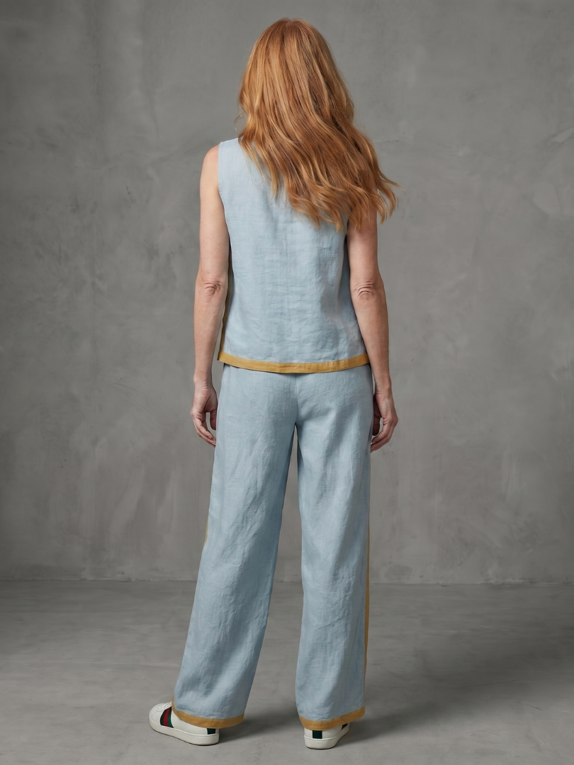 Inara - Sleeveless Top with Wide Pants Set
