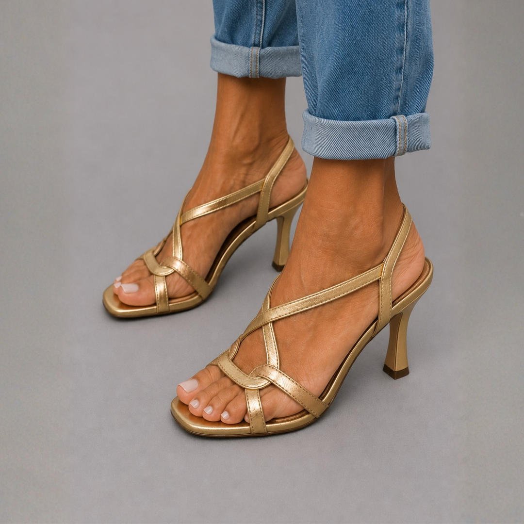 Soleil - Golden Sandals, Summer Charm
