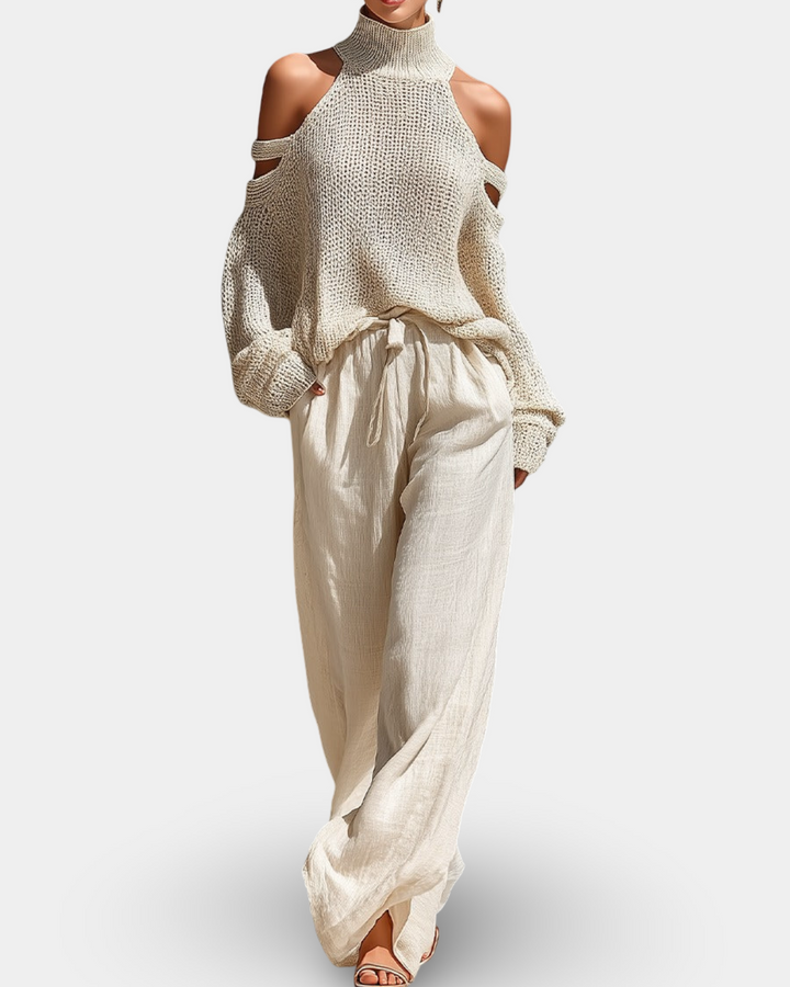 Camile - Fashionable Knitted Set with Pants