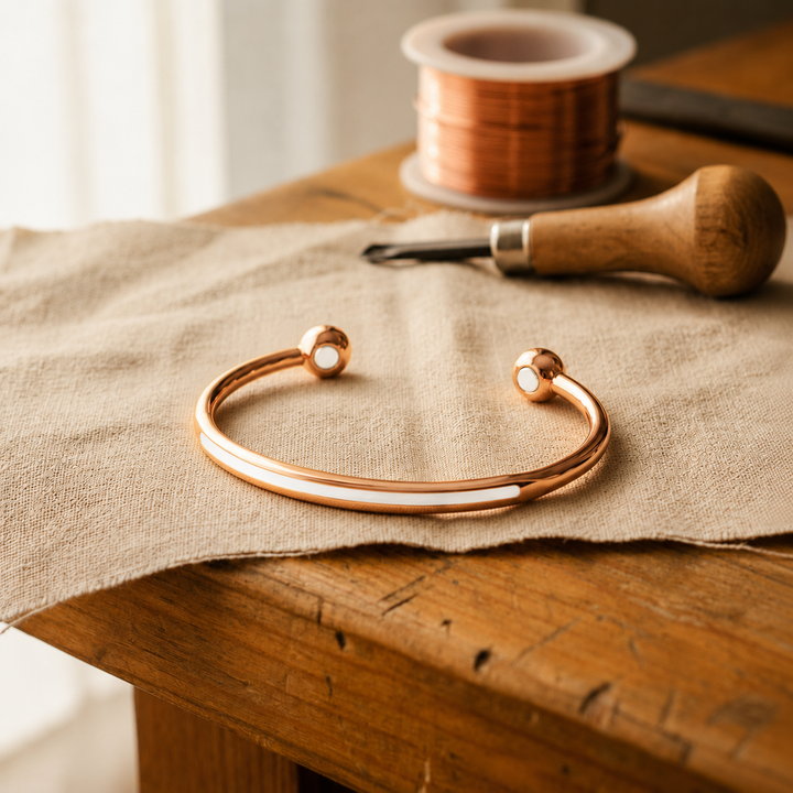 Mae & Luna Copper Bracelet - White Vein