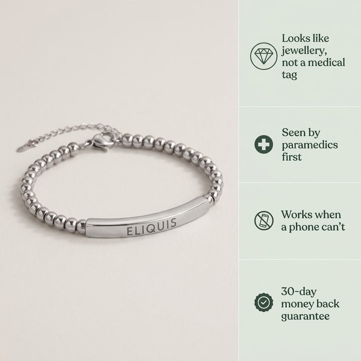 Women’s Slim Eliquis Medical Alert Bracelet