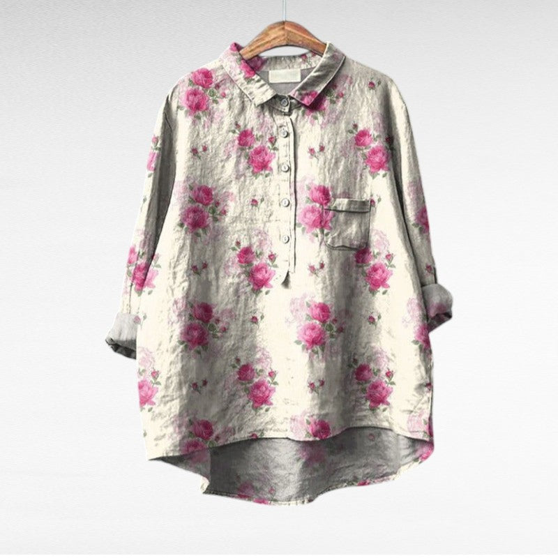 Séraphine - Artistic Floral Blouse