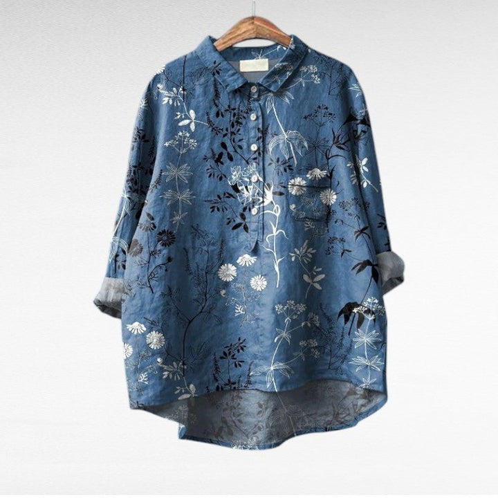 Séraphine - Artistic Floral Blouse
