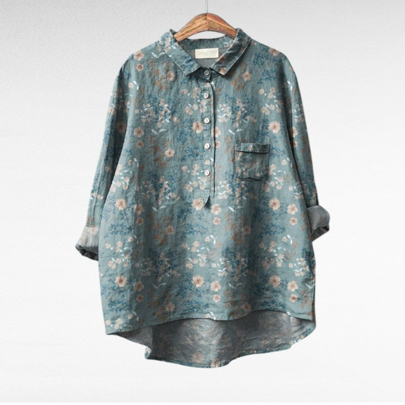 Séraphine - Artistic Floral Blouse