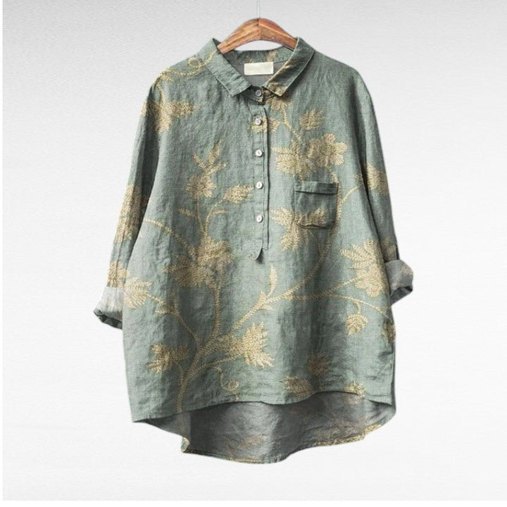 Séraphine - Artistic Floral Blouse