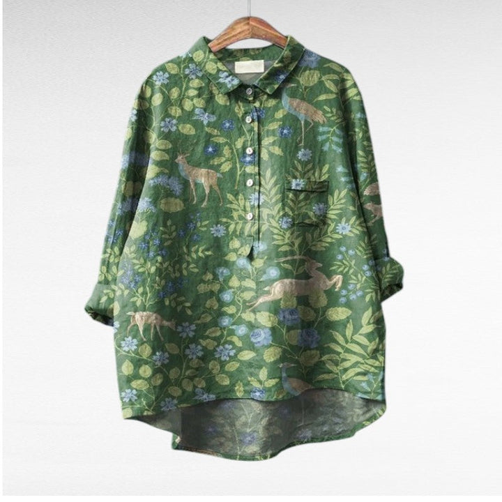 Séraphine - Artistic Floral Blouse