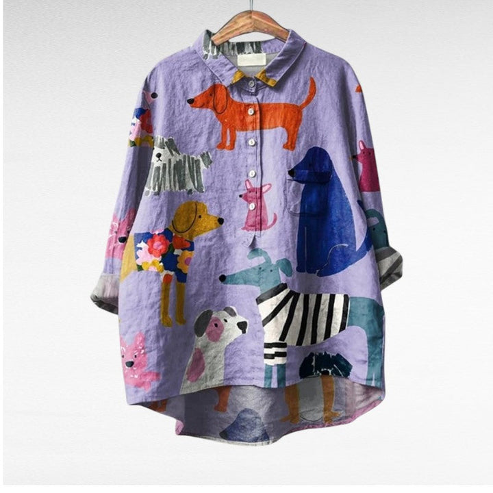 Lison - Fun Animal Print Blouse