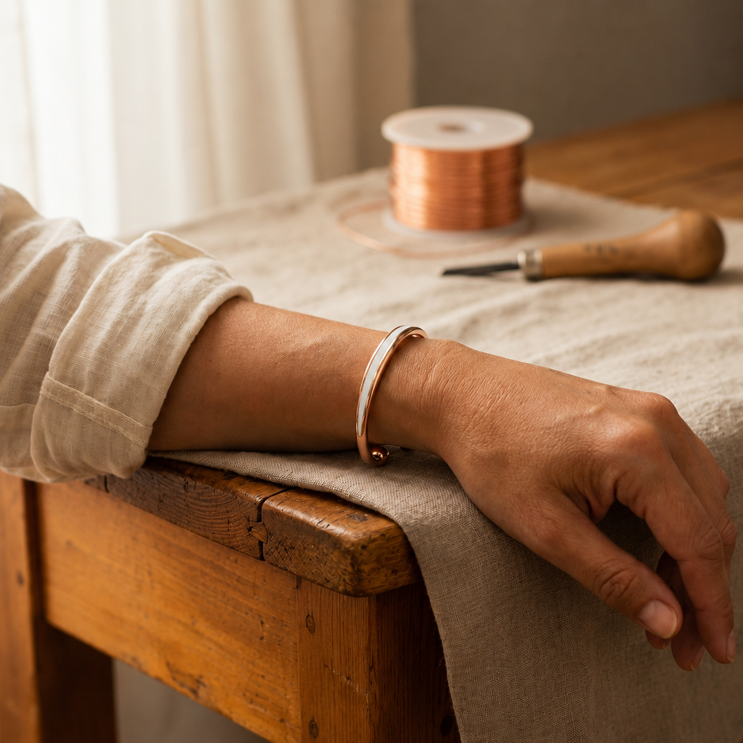 Mae & Luna Copper Bracelet - White Vein