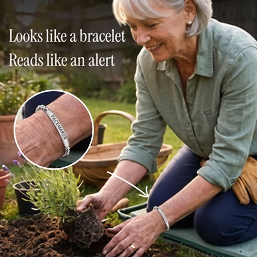 Women's Slim Pacemaker Medical Alert Bracelet
