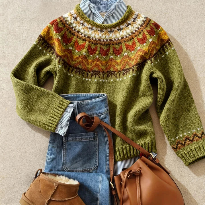 Jasmine - Classic Vintage Knit Sweater