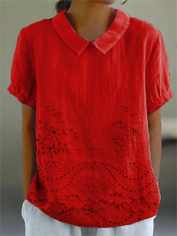 Lily - Floral Embroidered Shirt