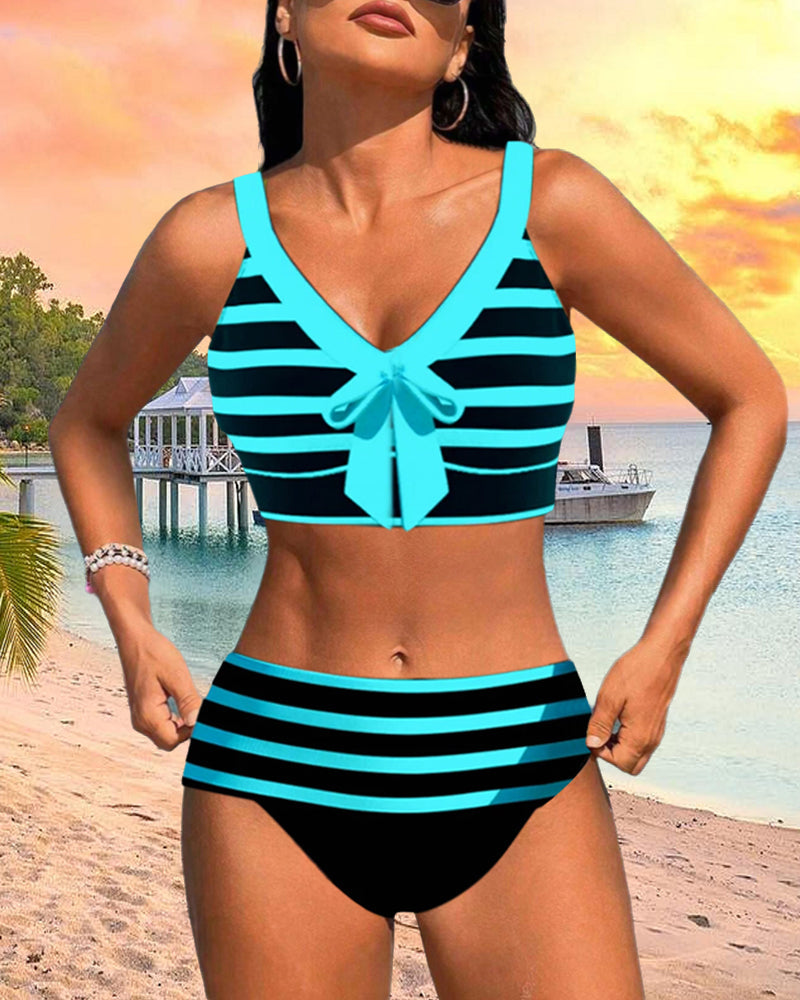 Lula - High Waist Striped Bikini