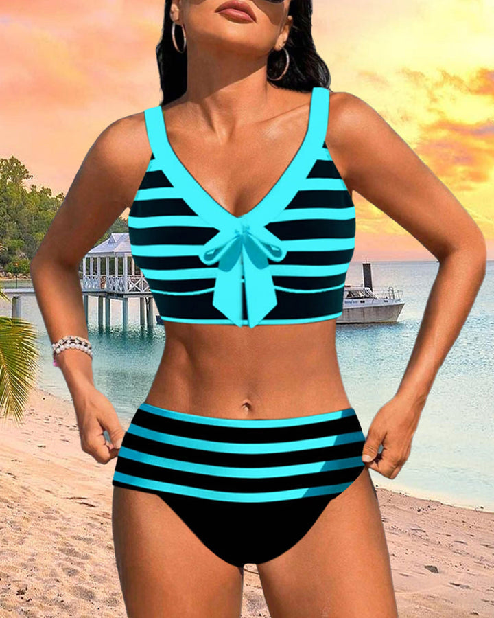 Lula - High Waist Striped Bikini