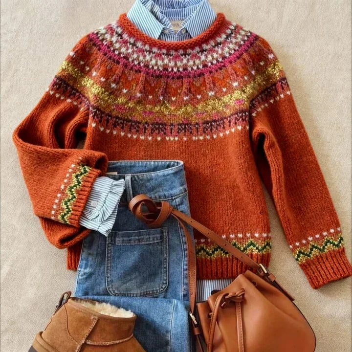 Simona - Chic Vintage Knit Sweater