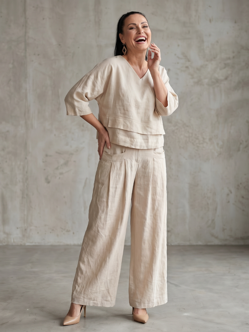 River - Layered Top with Wide Leg Set