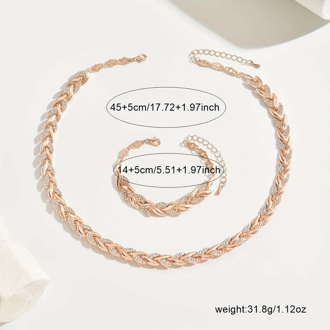 Set Fishbone Crystals