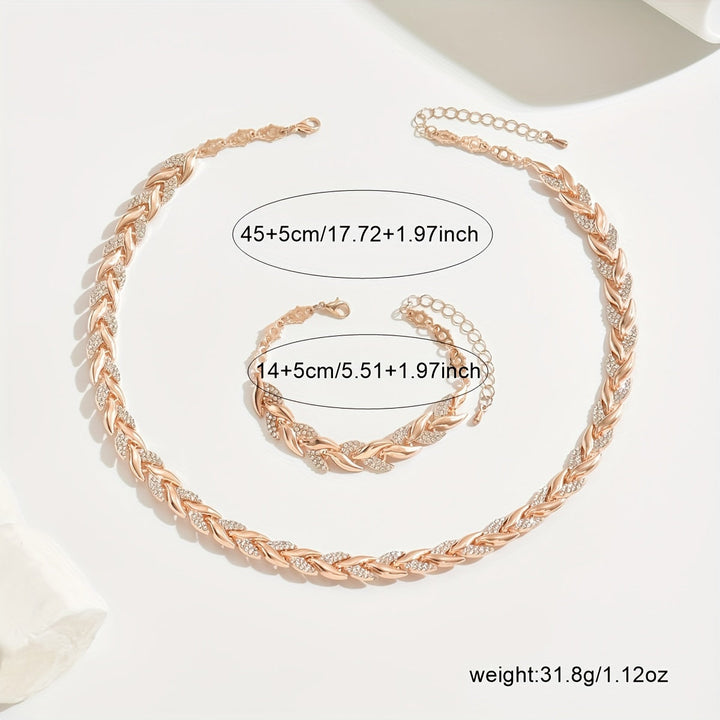 Set Fishbone Crystals