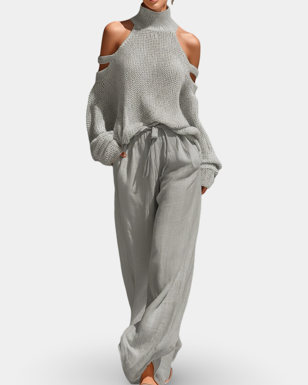 Camile - Fashionable Knitted Set with Pants