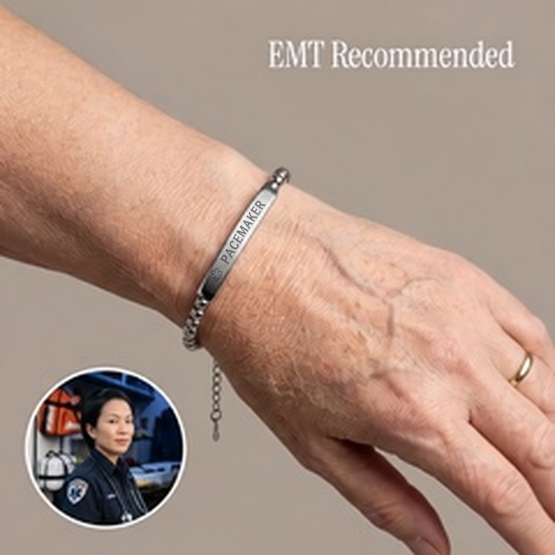 Women's Slim Pacemaker Medical Alert Bracelet