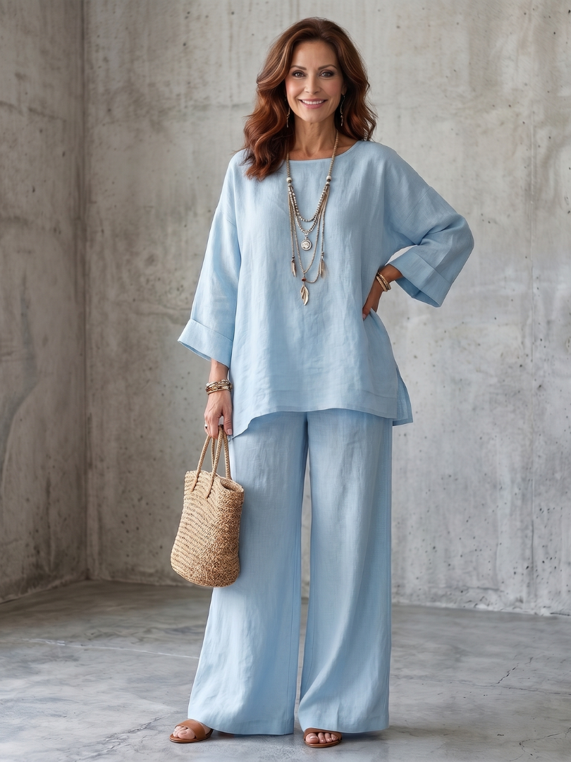 Prue - Oversized Tunic and Wide Pants Set