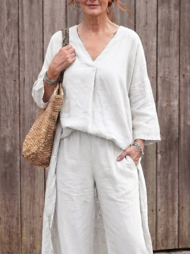 Onyx - Loose Tunic Top and Wide Pants Set