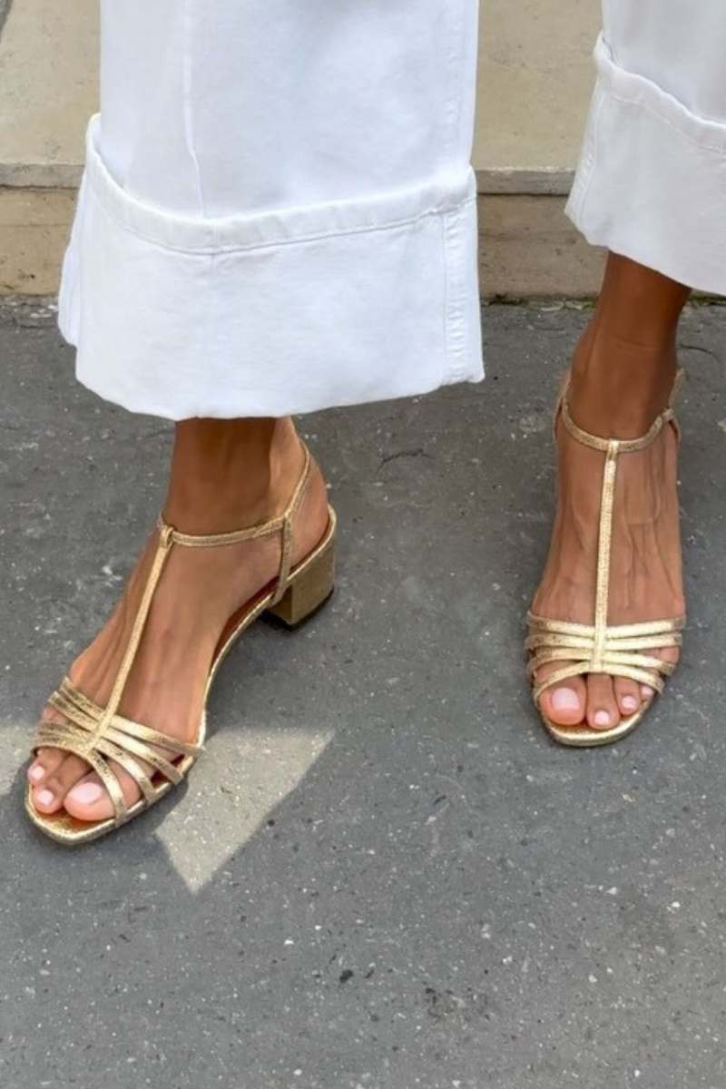 Allegra - Golden Sandals Daily Elegance
