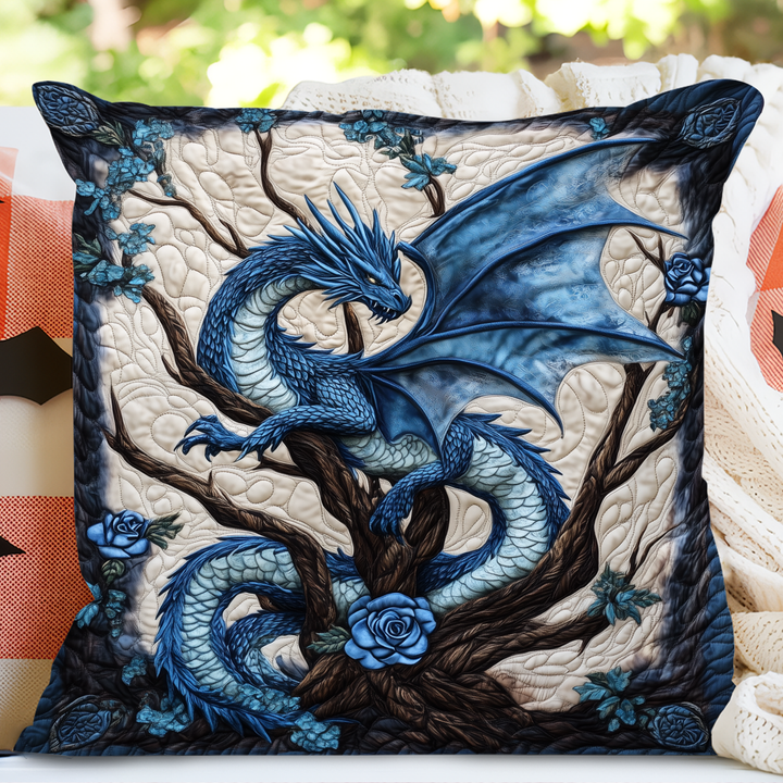 Rosefire Dragon - Handmade Cushion Cover