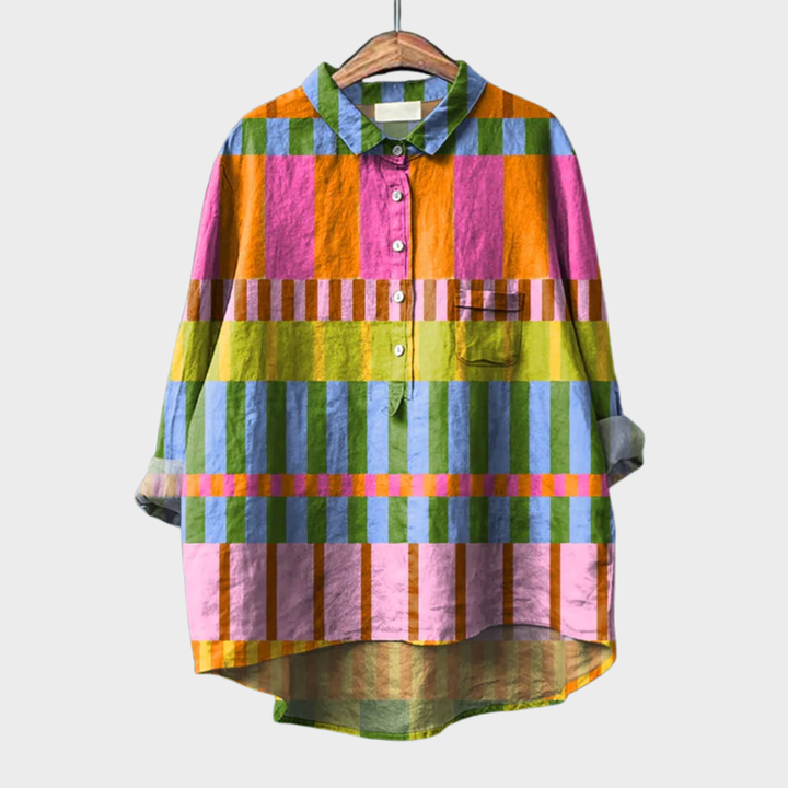 Azélie - Colorful Graphic Blouse