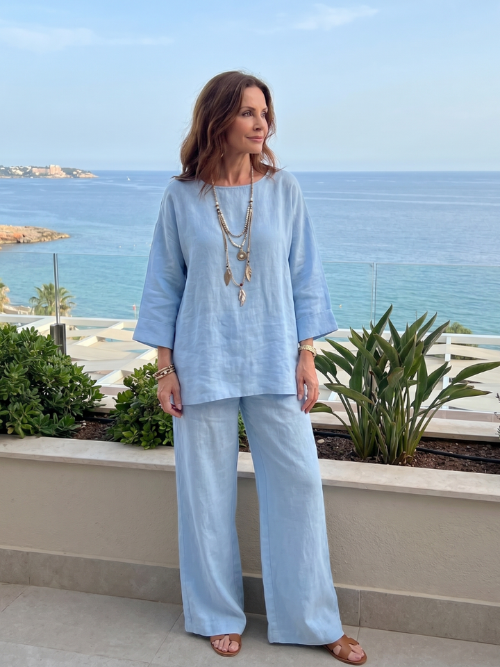 Prue - Oversized Tunic and Wide Pants Set