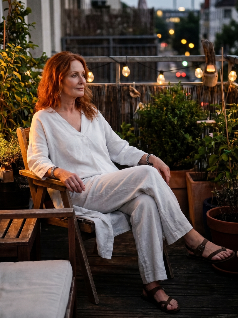 Onyx - Loose Tunic Top and Wide Pants Set