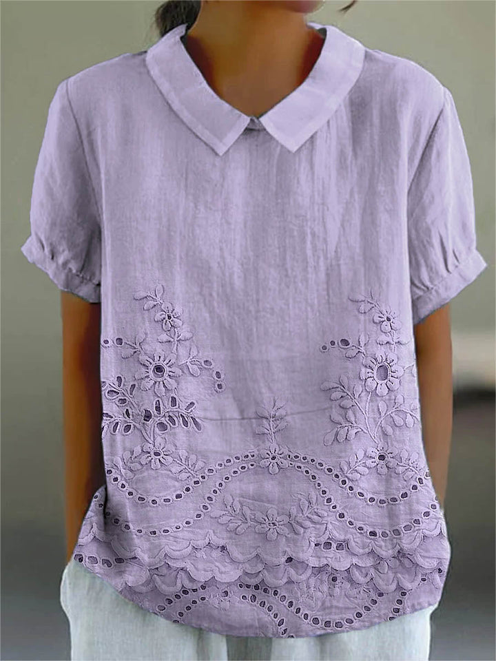 Lily - Floral Embroidered Shirt