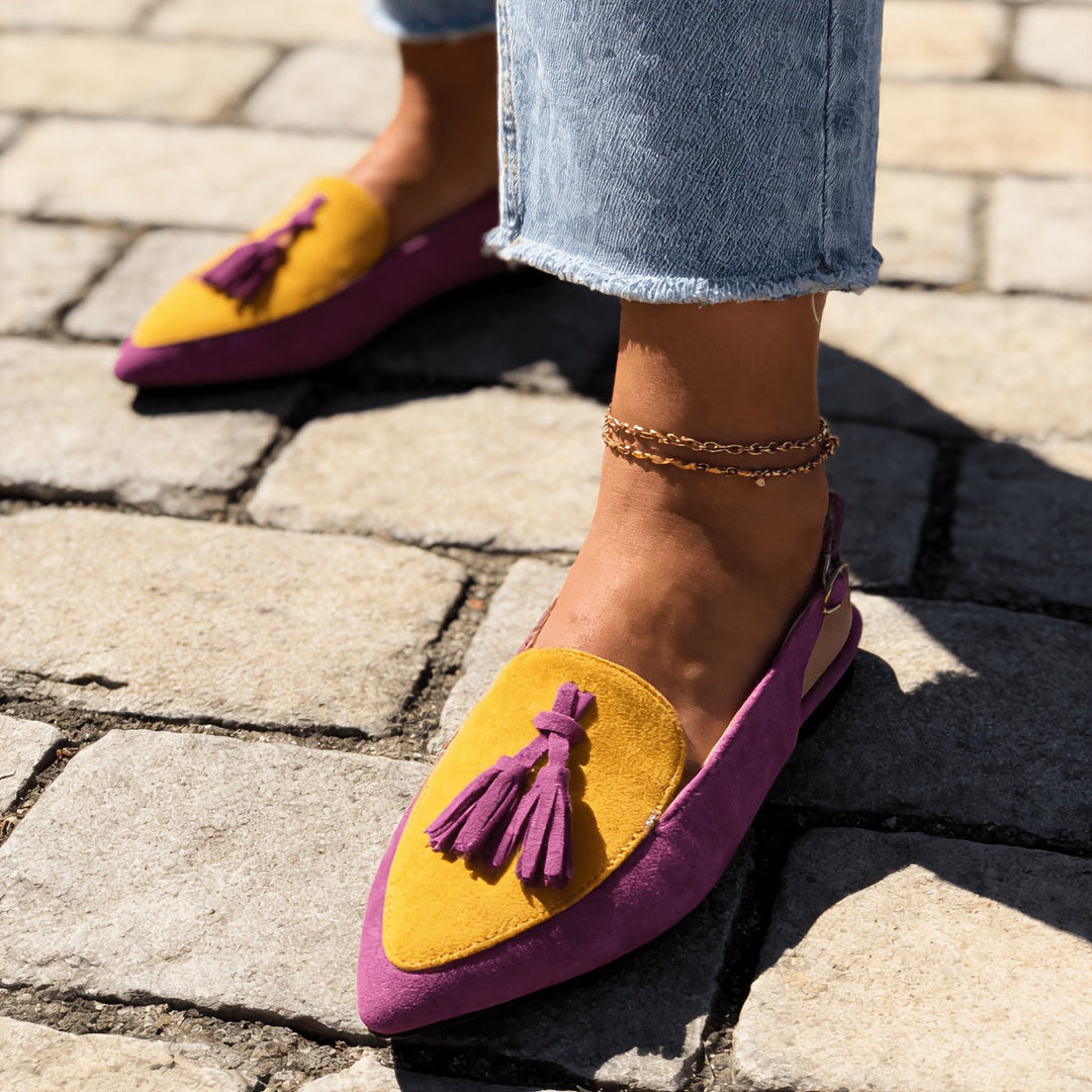 Marisa - Slingback Mules with Tassels