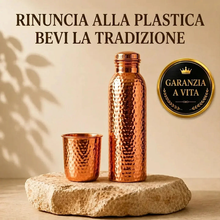Copper Water Bottle · Naturally Purified Water