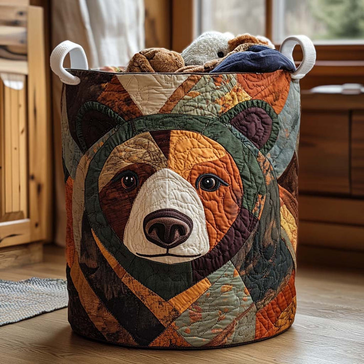 Bear Tracks Tale - Handcrafted Laundry Basket