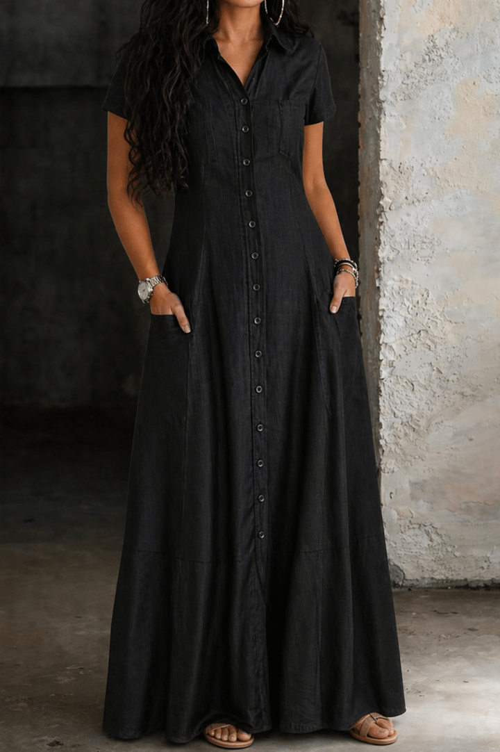 Hera - Long Denim Dress