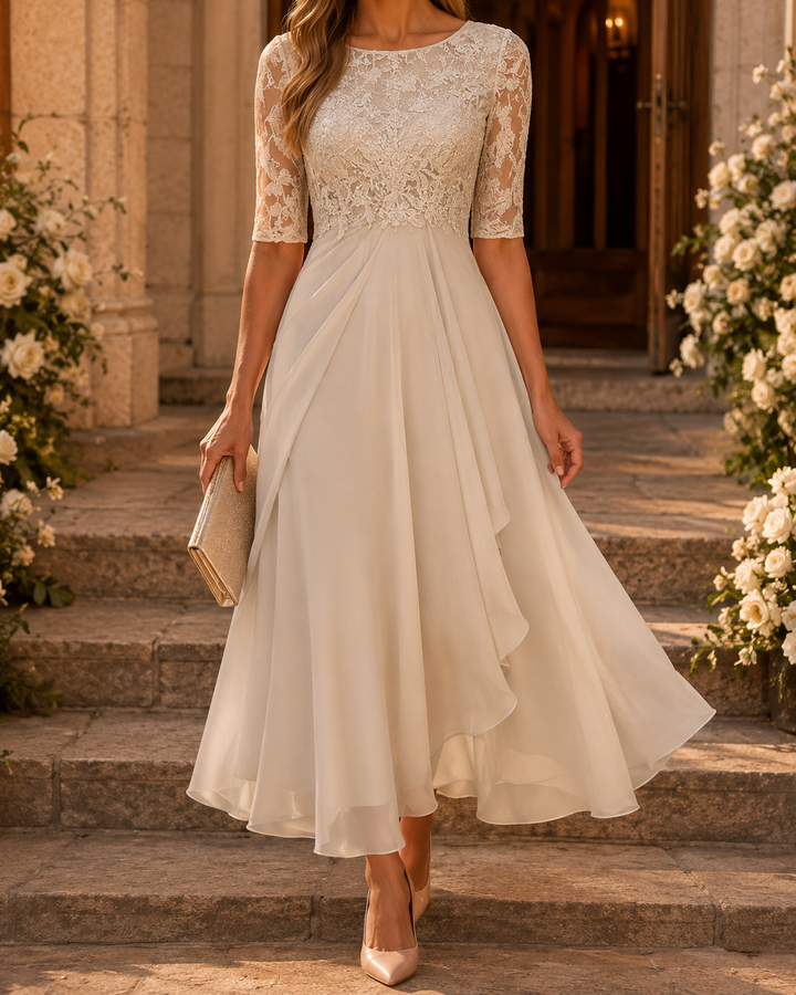 Romina - Slimming Lace Midi Dress