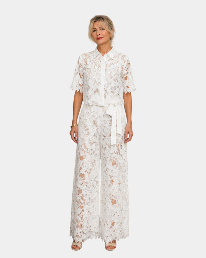 Aélis - Embroidered set in lace