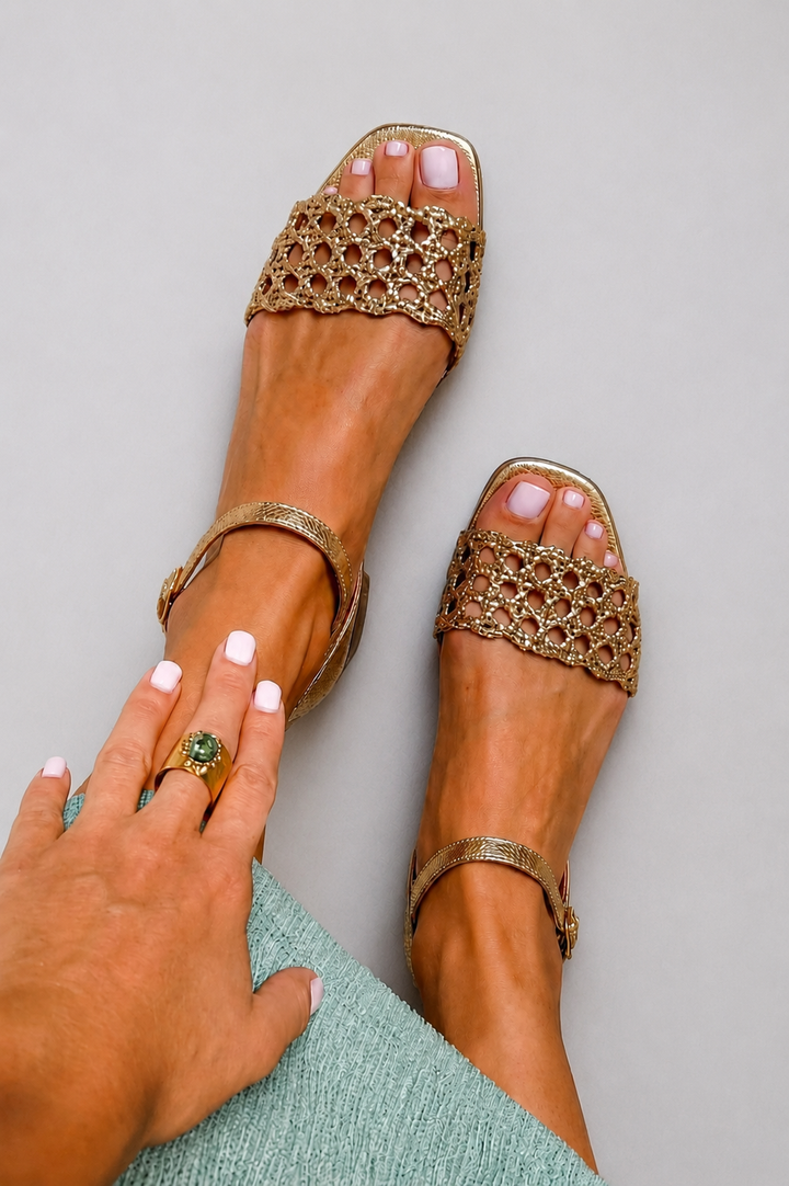 Aurora - Golden Sandals Summer Enchantment