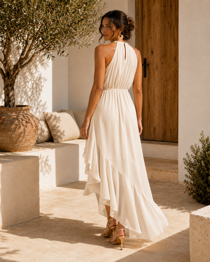 Gabriella - Elegant Dress with Asymmetric Hem