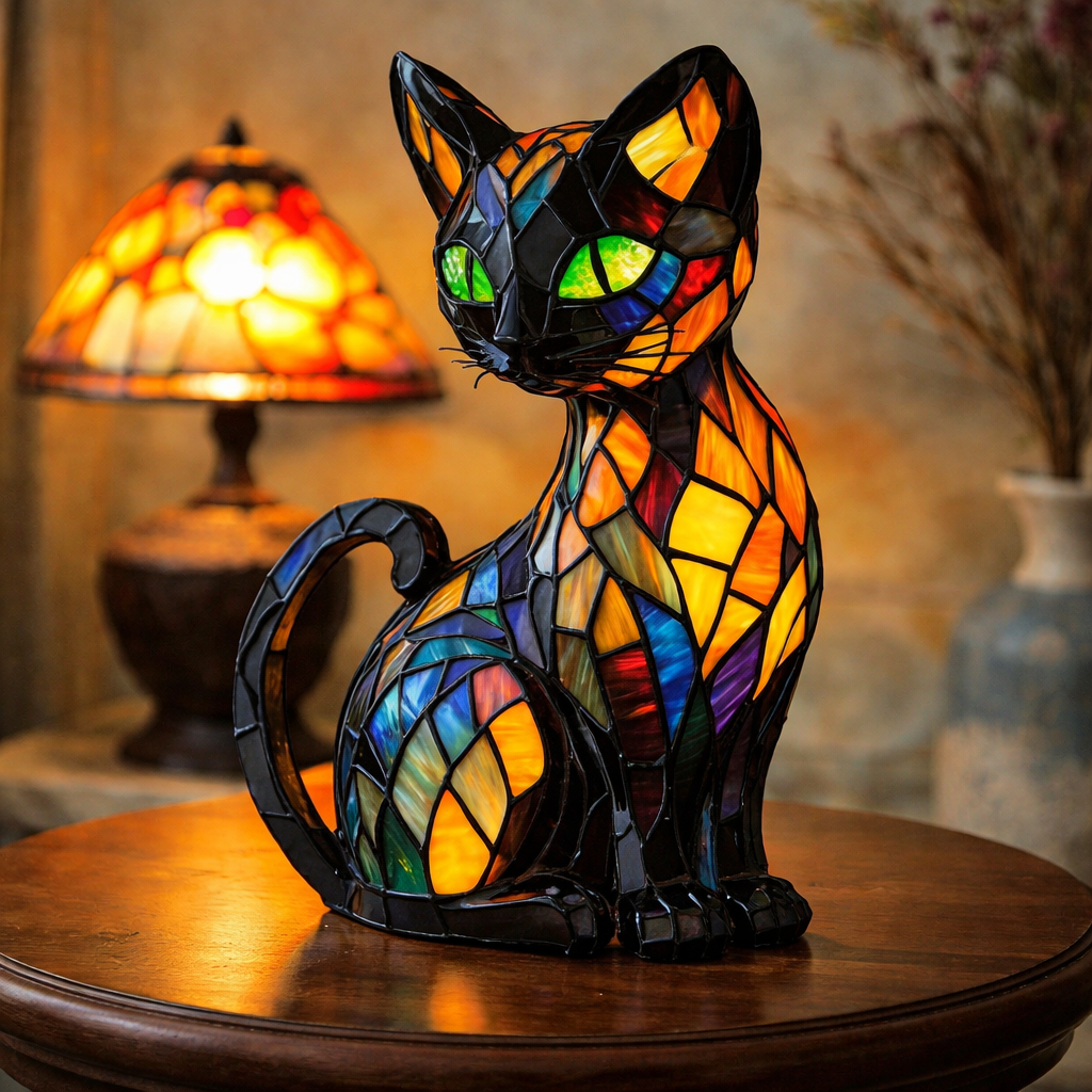 Emerald Cat Lamp
