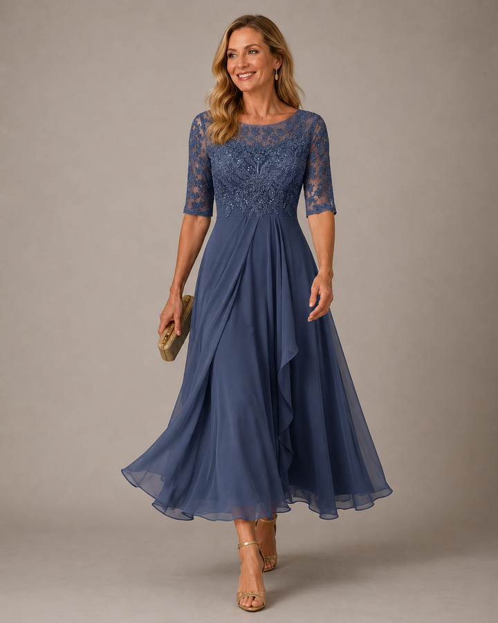 Romina - Slimming Lace Midi Dress