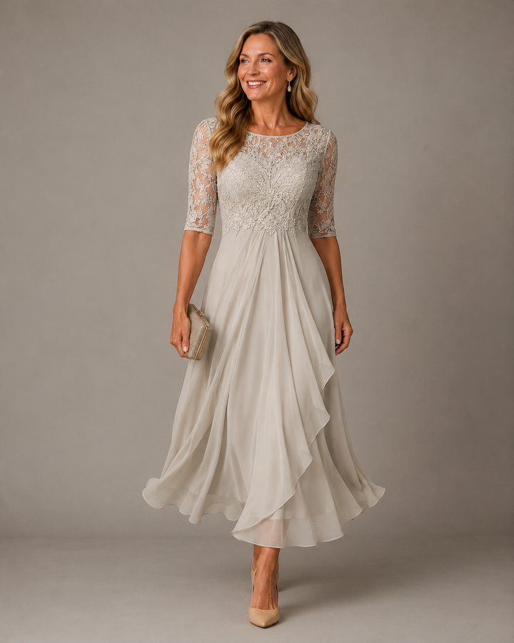 Romina - Slimming Lace Midi Dress