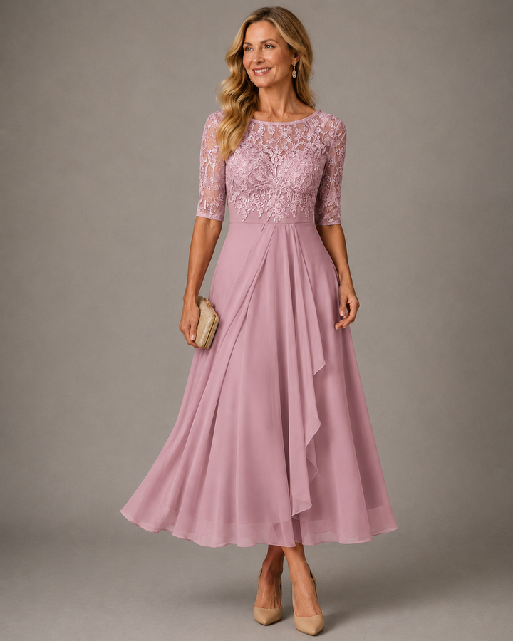Romina - Slimming Lace Midi Dress