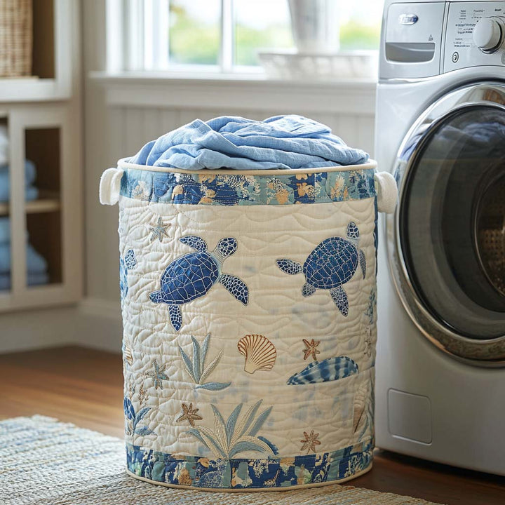 Coastal Calm - Handcrafted Laundry Basket
