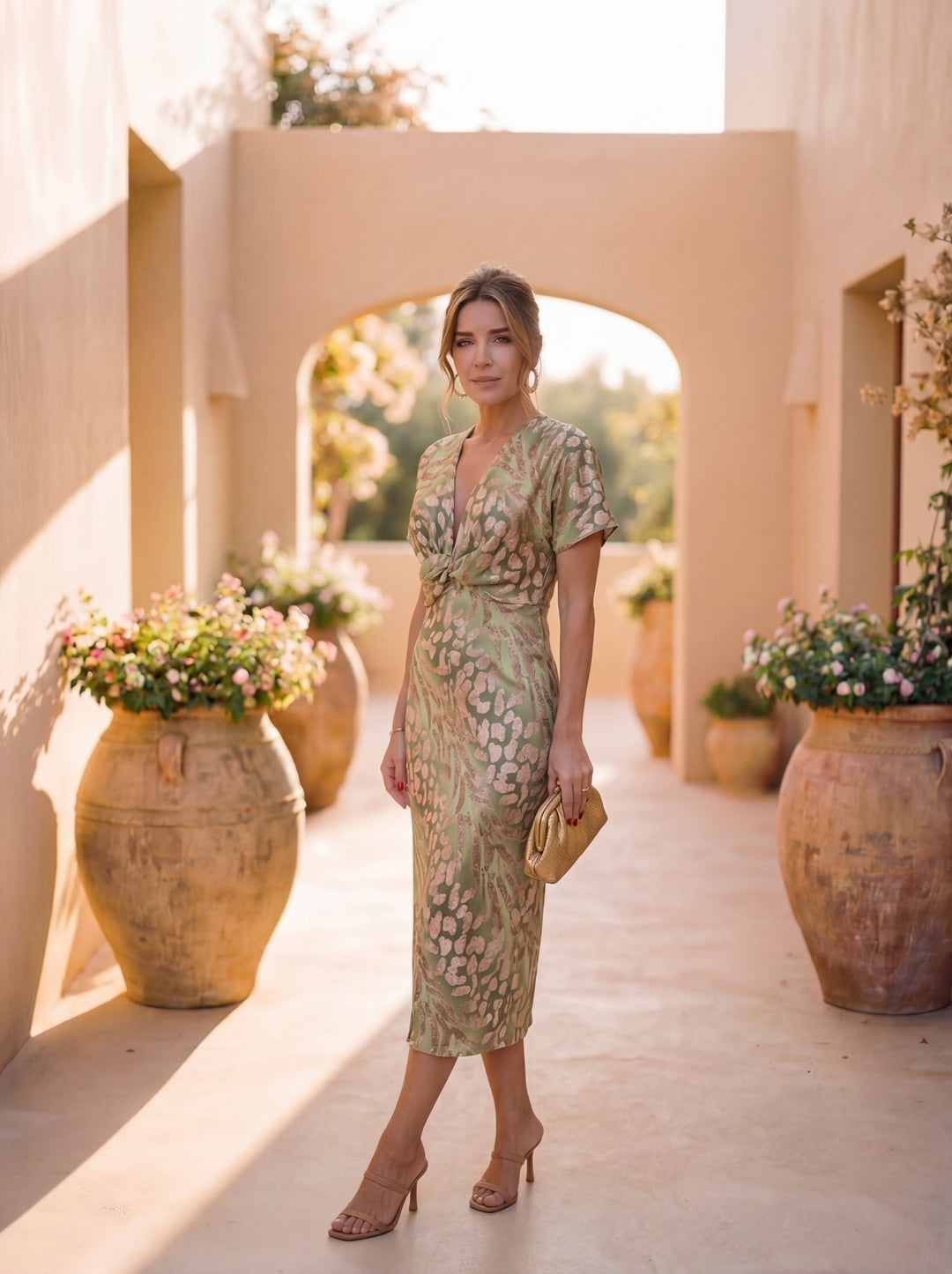 Copper Midi Dress  Women's Summer Dress