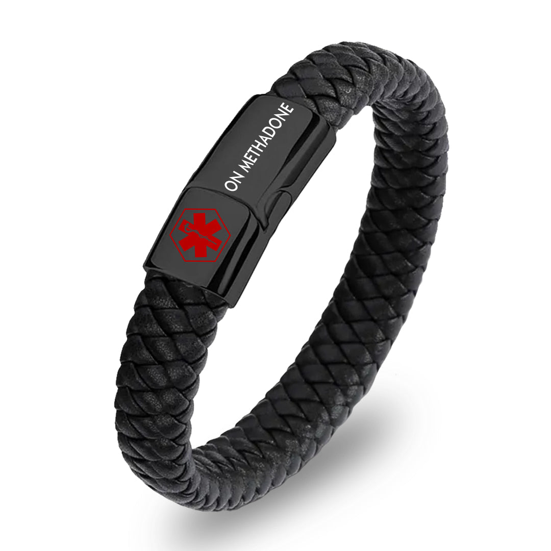 Men’s On methadone Medical Alert Bracelet