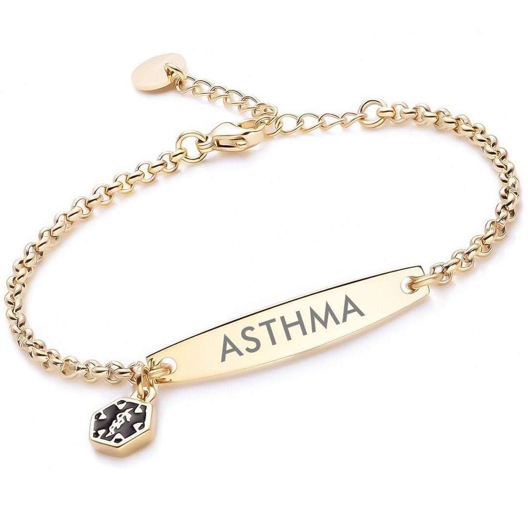 Women's Asthma Medical Alert Bracelet