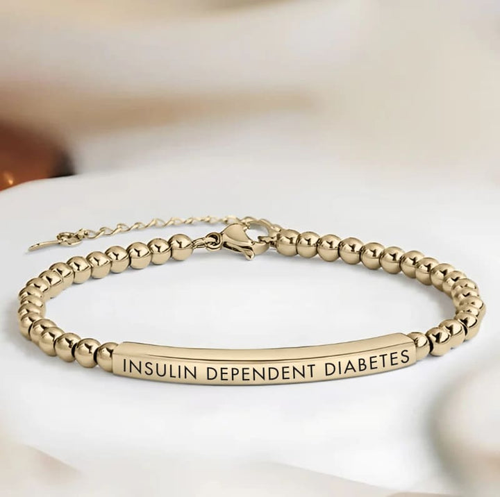 Women’s Slim Insulin Dependent Diabetes Medical Alert Bracelet
